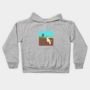 ' miss you mica ' sad kitty art Kids Hoodie